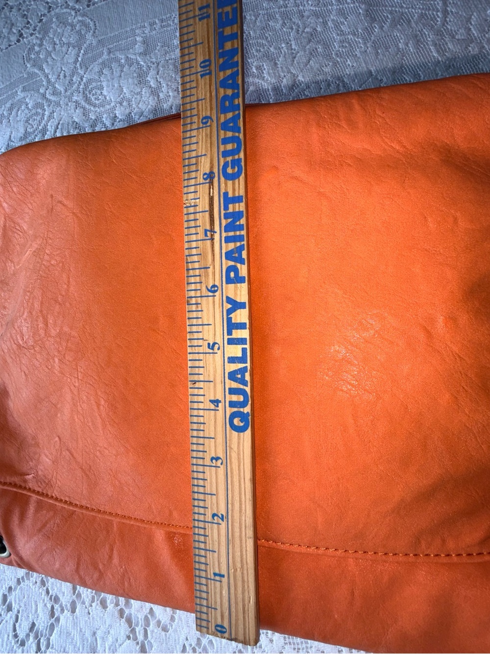 Kelly Moore Orange Vegan Leather Convertible Crossbody Shoulder Camera Bag Purse - Picture 7 of 13